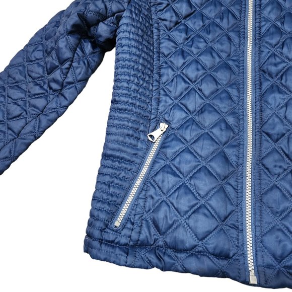 Marc New York Andrew Marc Navy Quilted Puff Jacket Zipper Pockets XS - Picture 5 of 12